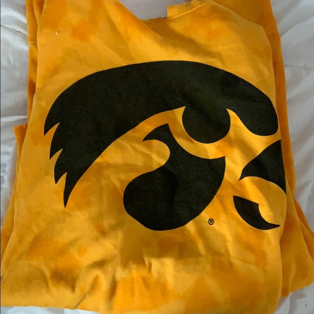 VS Pink Tie Dye Cropped Hoodie